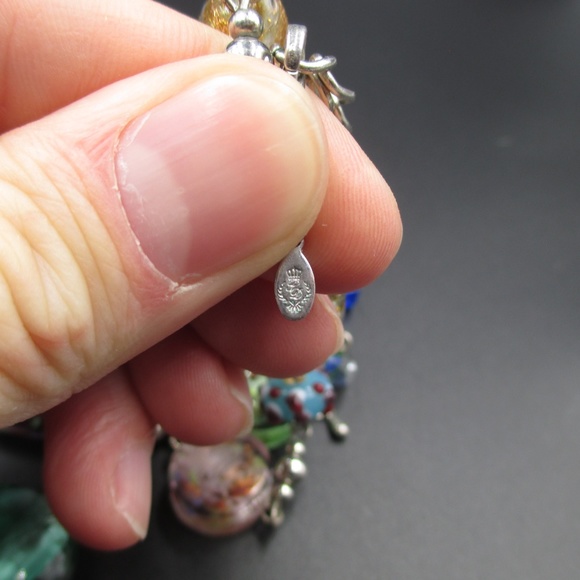 Vintage Colorful Glass Long Necklace - Picture 5 of 6